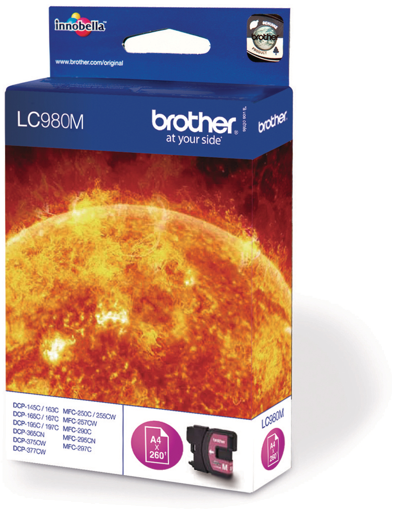 photo BROTHER Cartouche d'encre magenta LC-980M DCP-165C 260 pages
