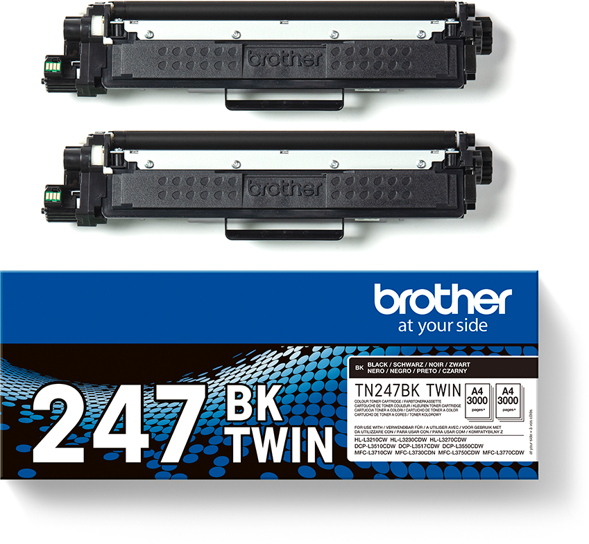 photo BROTHER Toner HY Twin Pack noir TN-247BKTWIN HL-L3210CW 2x3000 pages