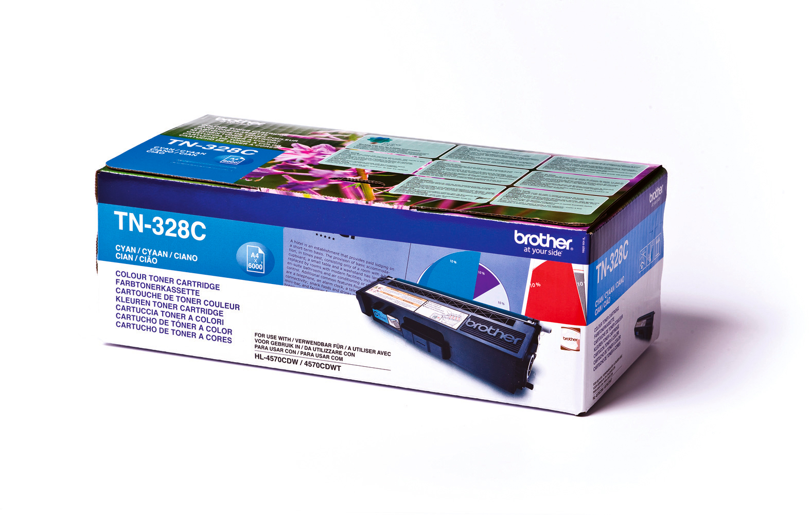 photo BROTHER Toner Super HY cyan TN-328C HL-4570CDN 6000 pages