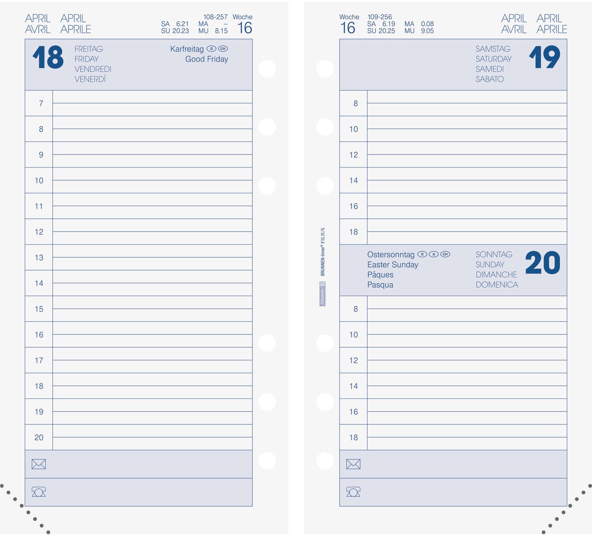 photo BRUNNEN Timer filius 2027 1074902007 1J/1P ML 9.3x17.2cm