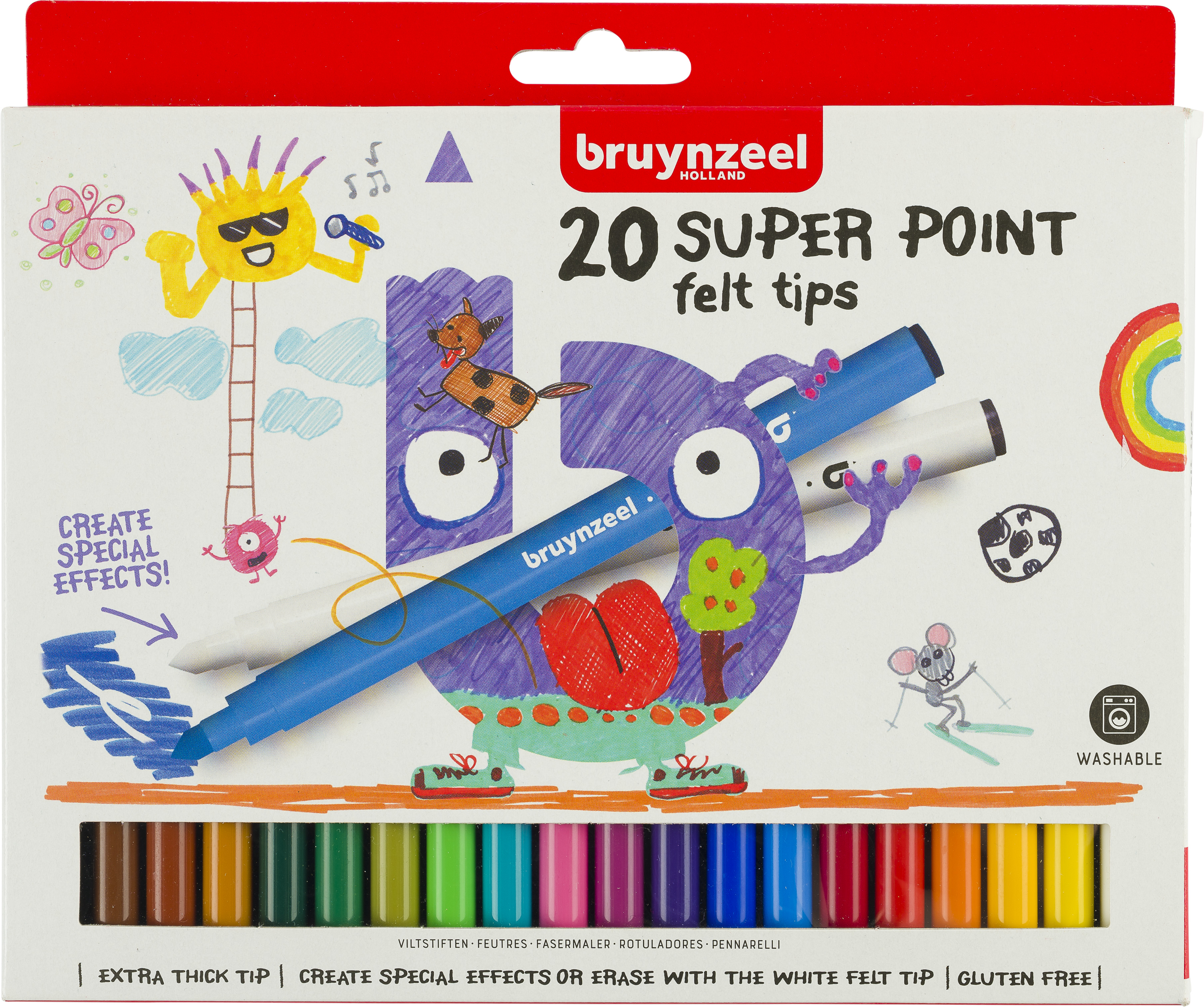 BRUYNZEEL Feutres Kids Superpoint 60124020 20 couleurs