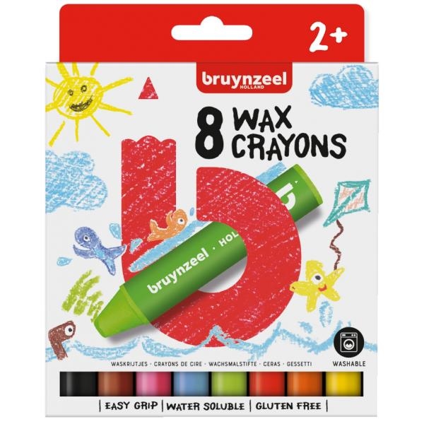 BRUYNZEEL Crayons de Cire Kids 60131008 8 couleurs 8 couleurs