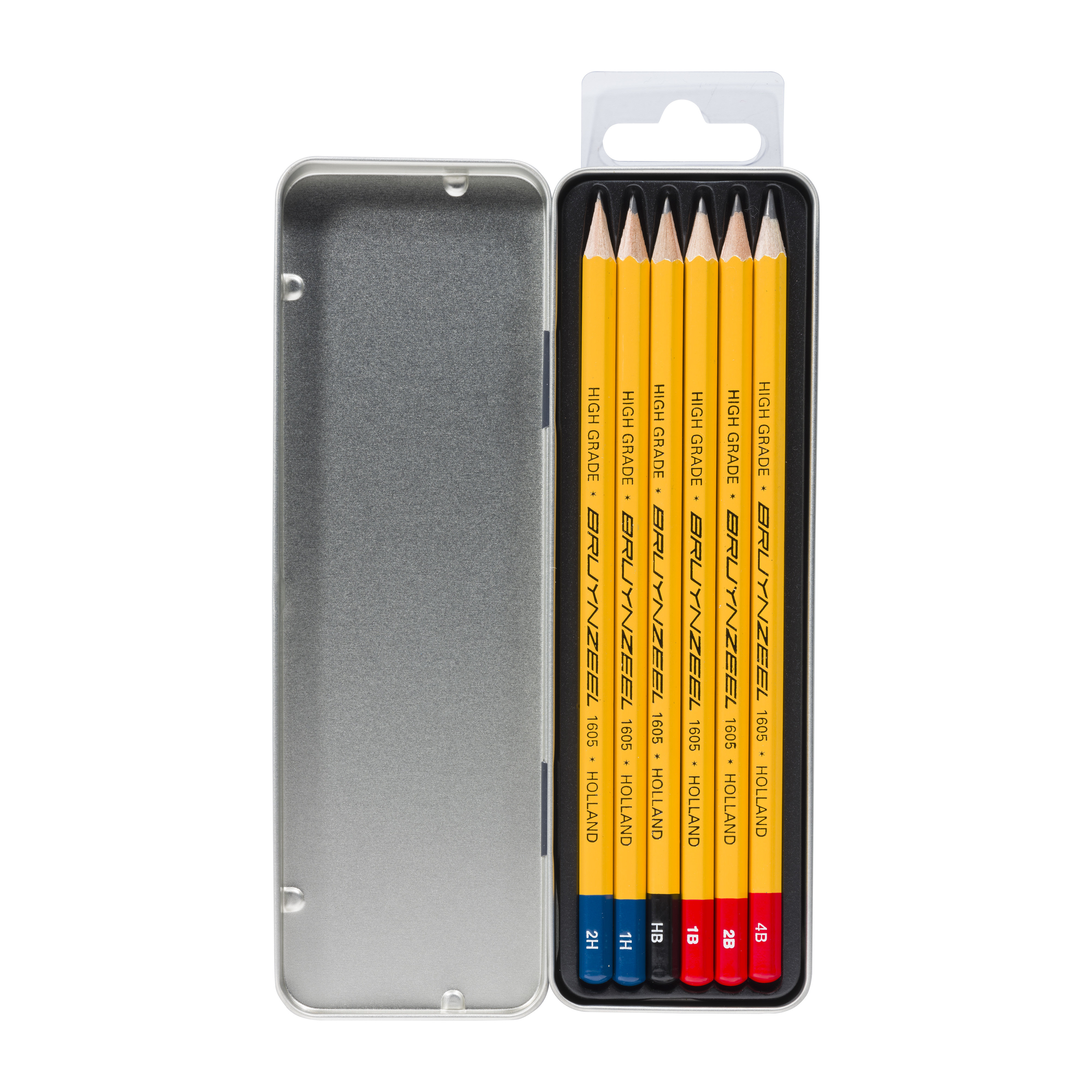 BRUYNZEEL Crayon de graphite Burotek 60211006 Etui en métal 6 pcs.