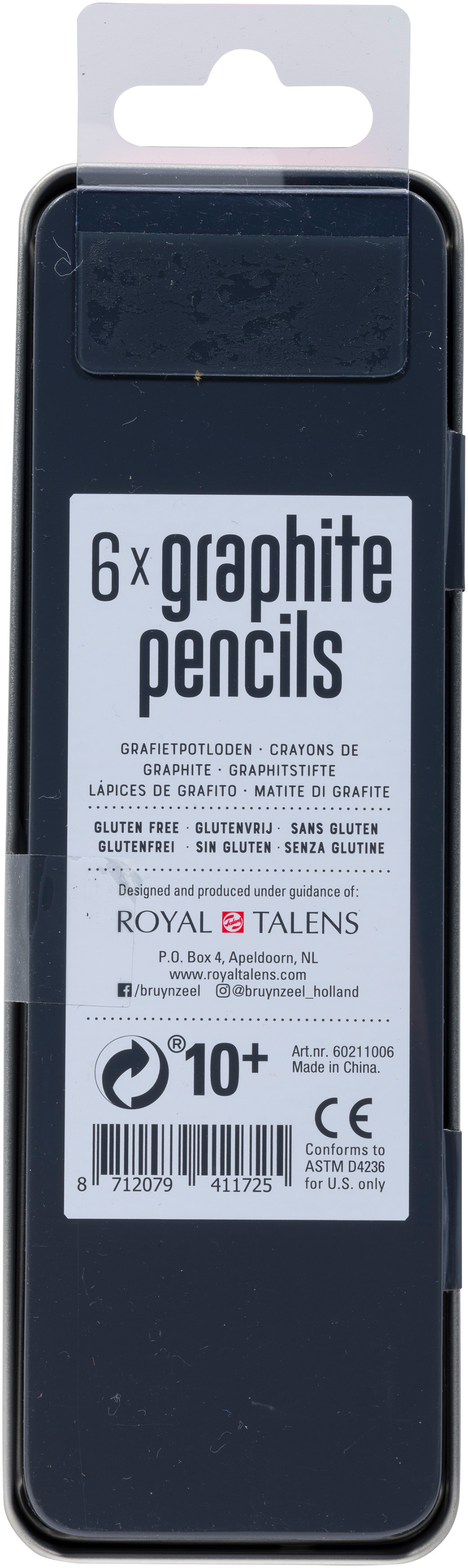 BRUYNZEEL Crayon de graphite Burotek 60211006 Etui en métal 6 pcs.