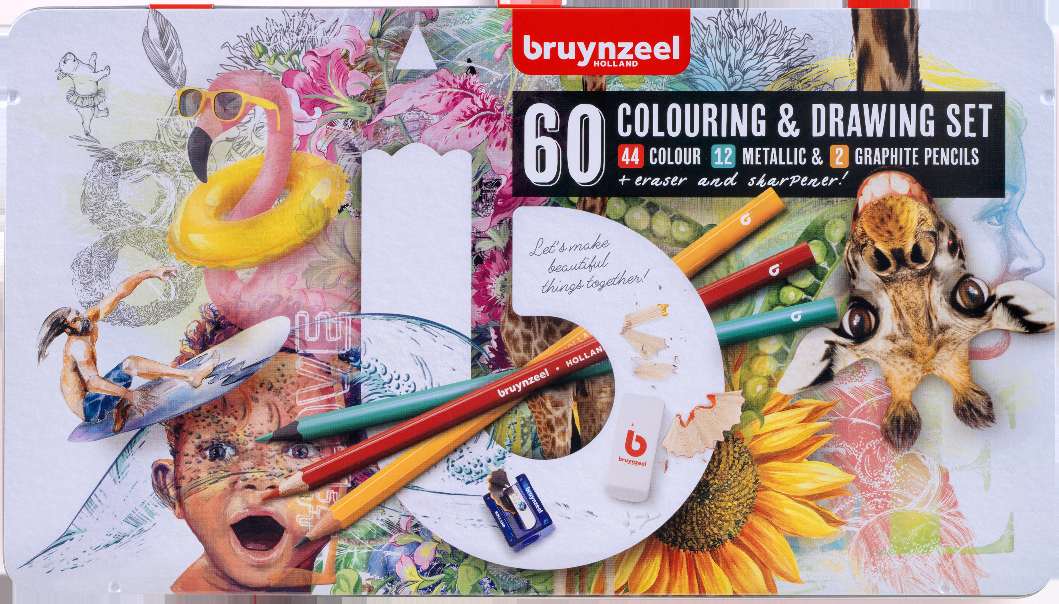 photo BRUYNZEEL Crayons de couleur 60312907 assorti 60 pièces