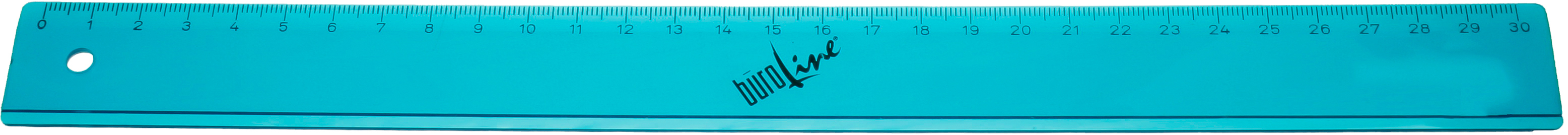 BÜROLINE Règle 30cm 375941 turquoise/transparent