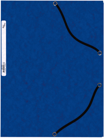 BÜROLINE Pochette à élastique A4 460694 bleu, carton bleu, carton