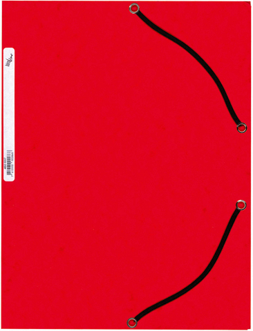 BÜROLINE Pochette à élastique A4 460697 rouge, carton
