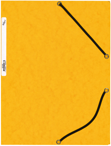 BÜROLINE Pochette à élastique A4 460698 jaune, carton jaune, carton