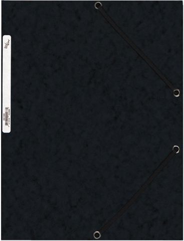 BÜROLINE Pochette à élastique A4 460699 noir, carton