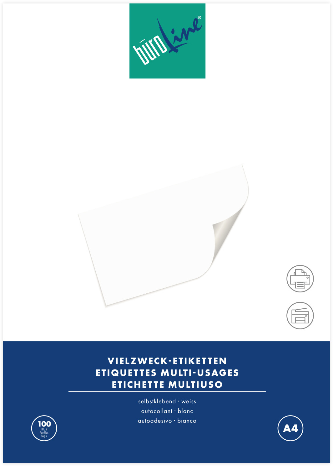 BÜROLINE Etiquettes 105×41mm 500055 blanc 1400 pcs.