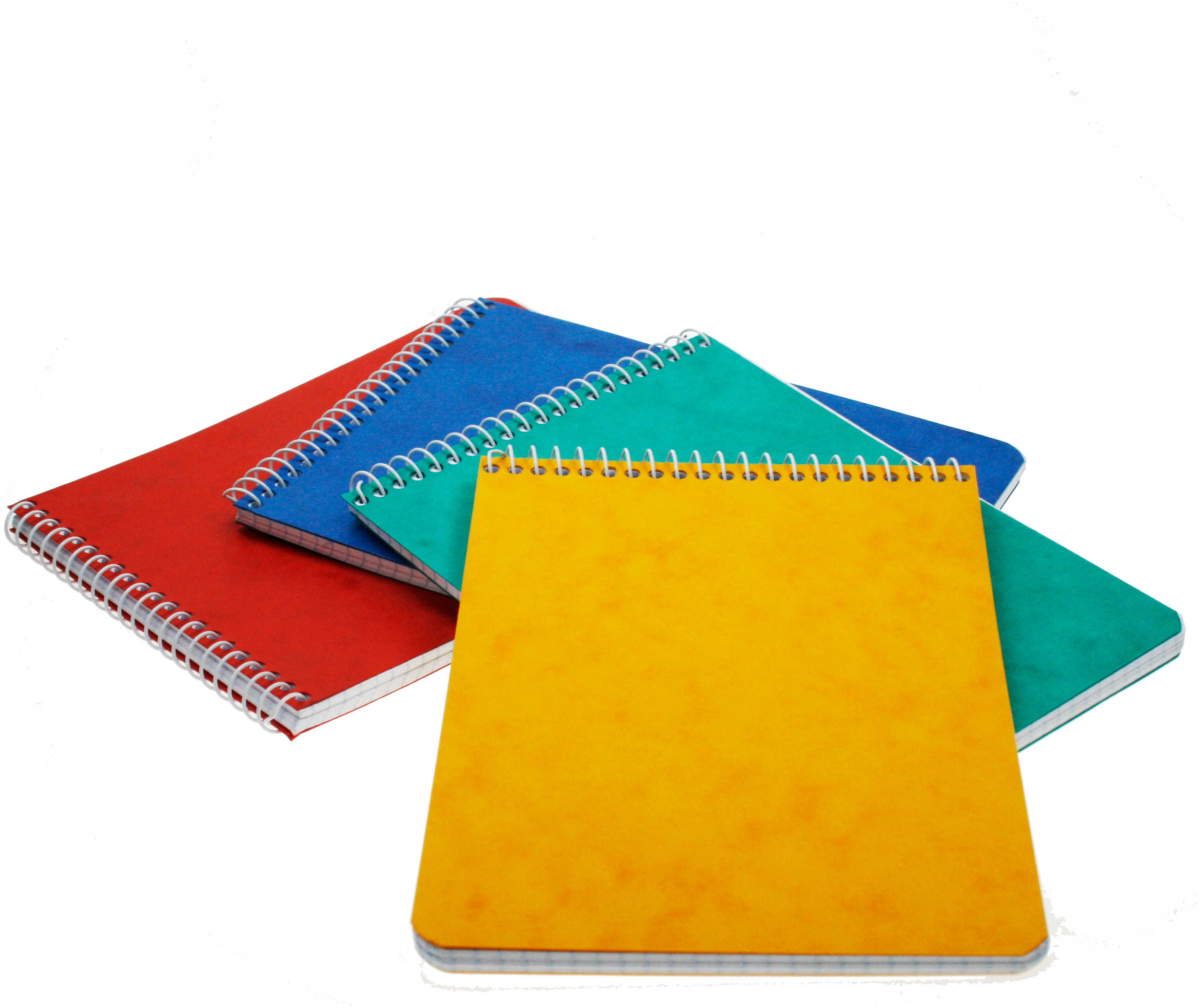 photo BÜROLINE Cahier spirale A7 532585000 ass., quer, quadr. 48 feuil.
