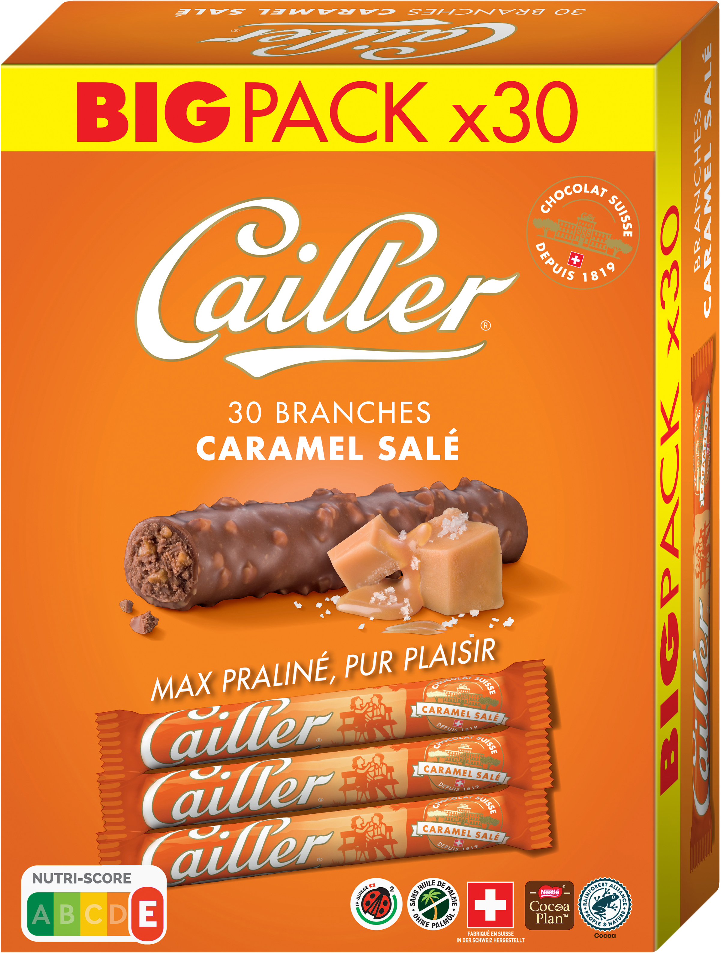 photo CAILLER Branches Crunchy Caramel 12611554 23g, 30 pcs.