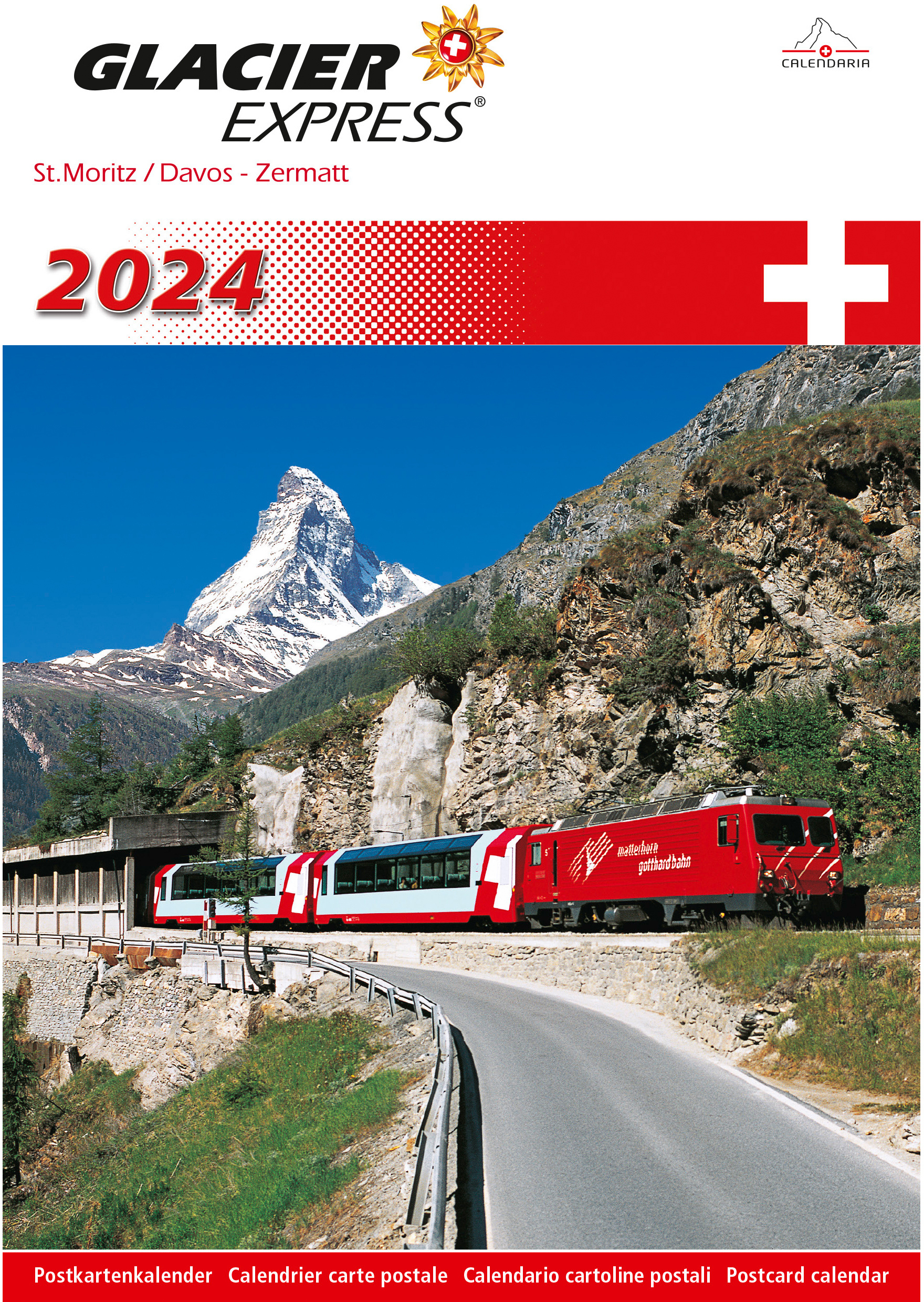 CALENDARIA Glacier-Express 2024 43494635 D/F/I/E 14.8x22cm
