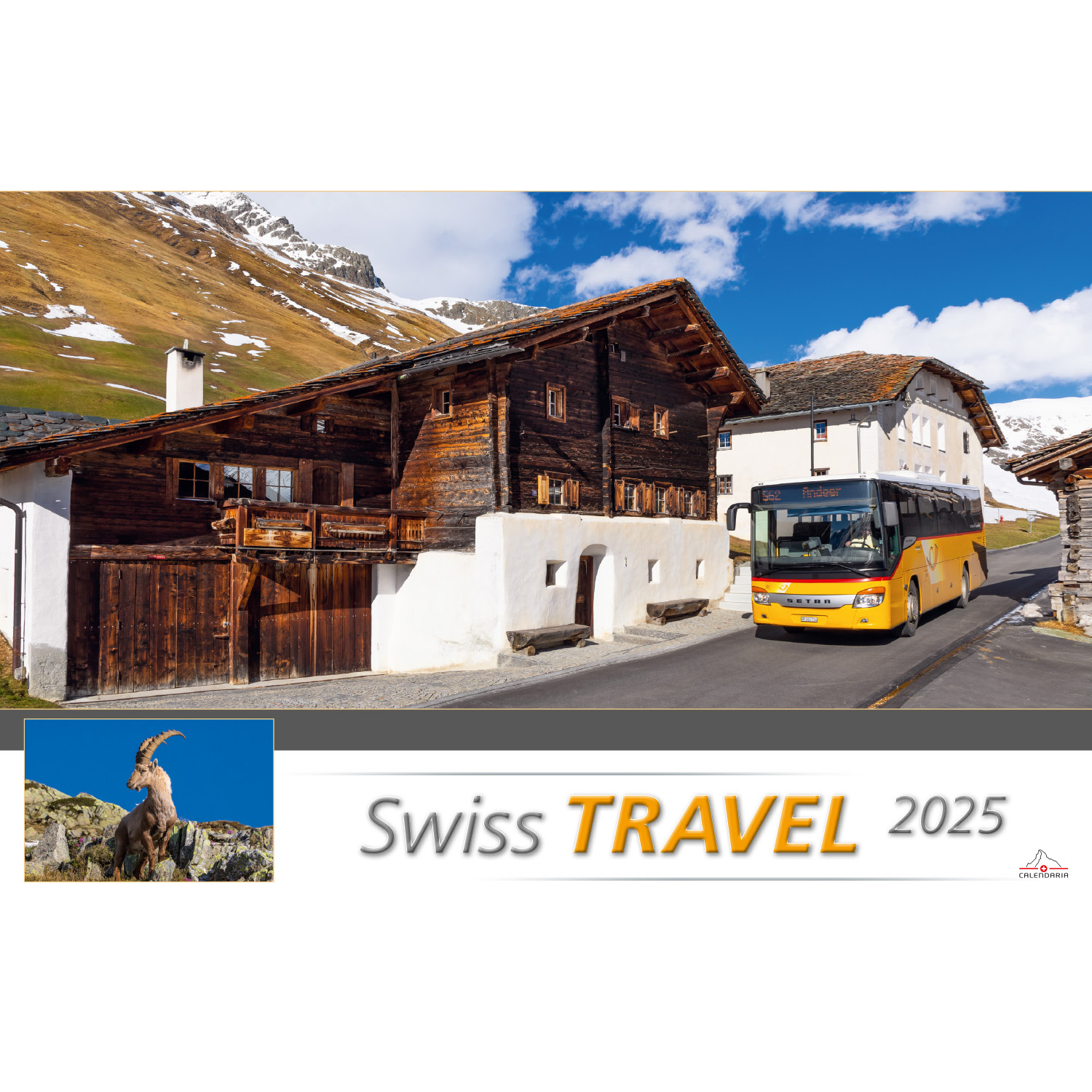 CALENDARIA Calendrier 2025 783036204543 Swiss Travel ML 48x33cm