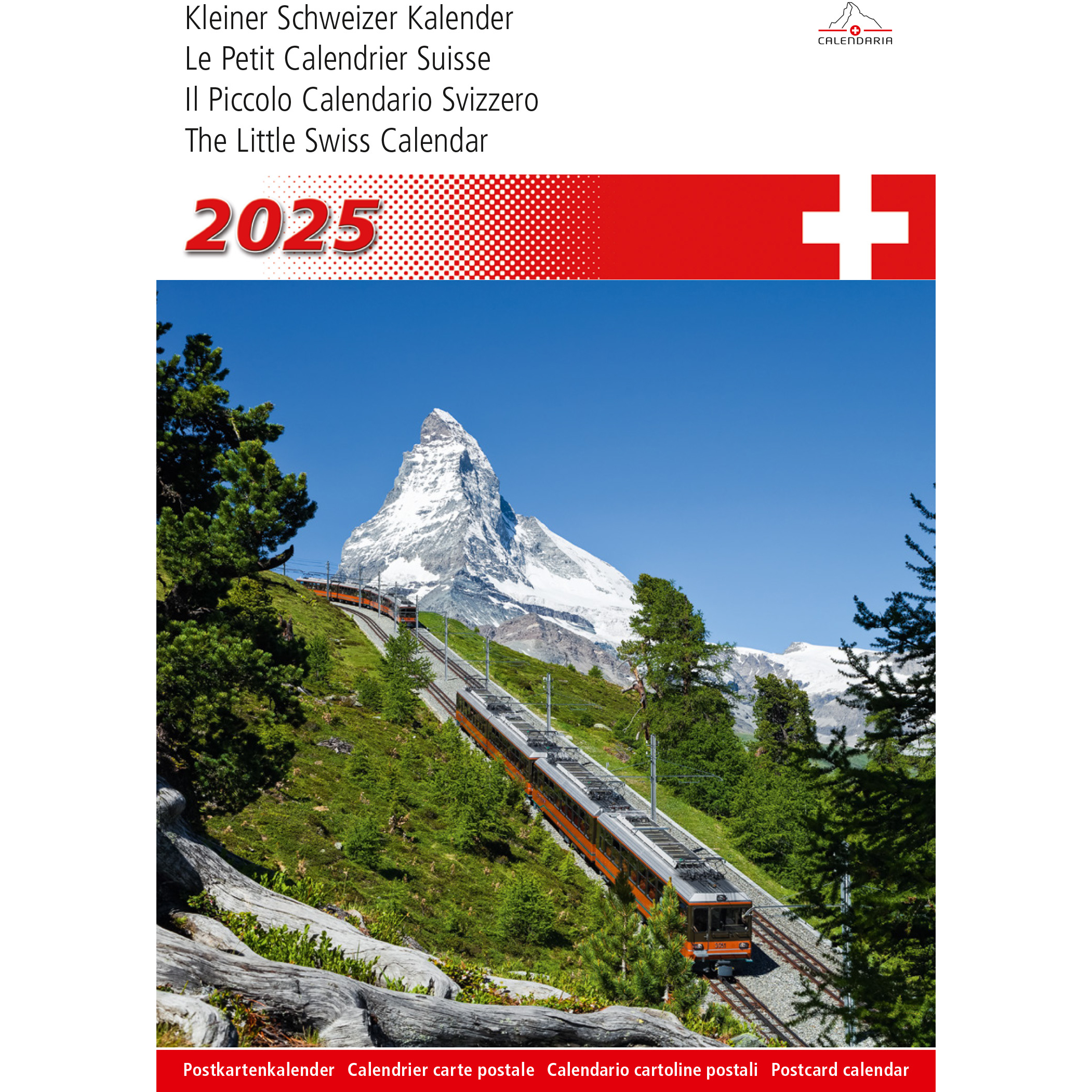 CALENDARIA Calendrier 2025 783036204826 Schweiz klein ML 14.8x22cm