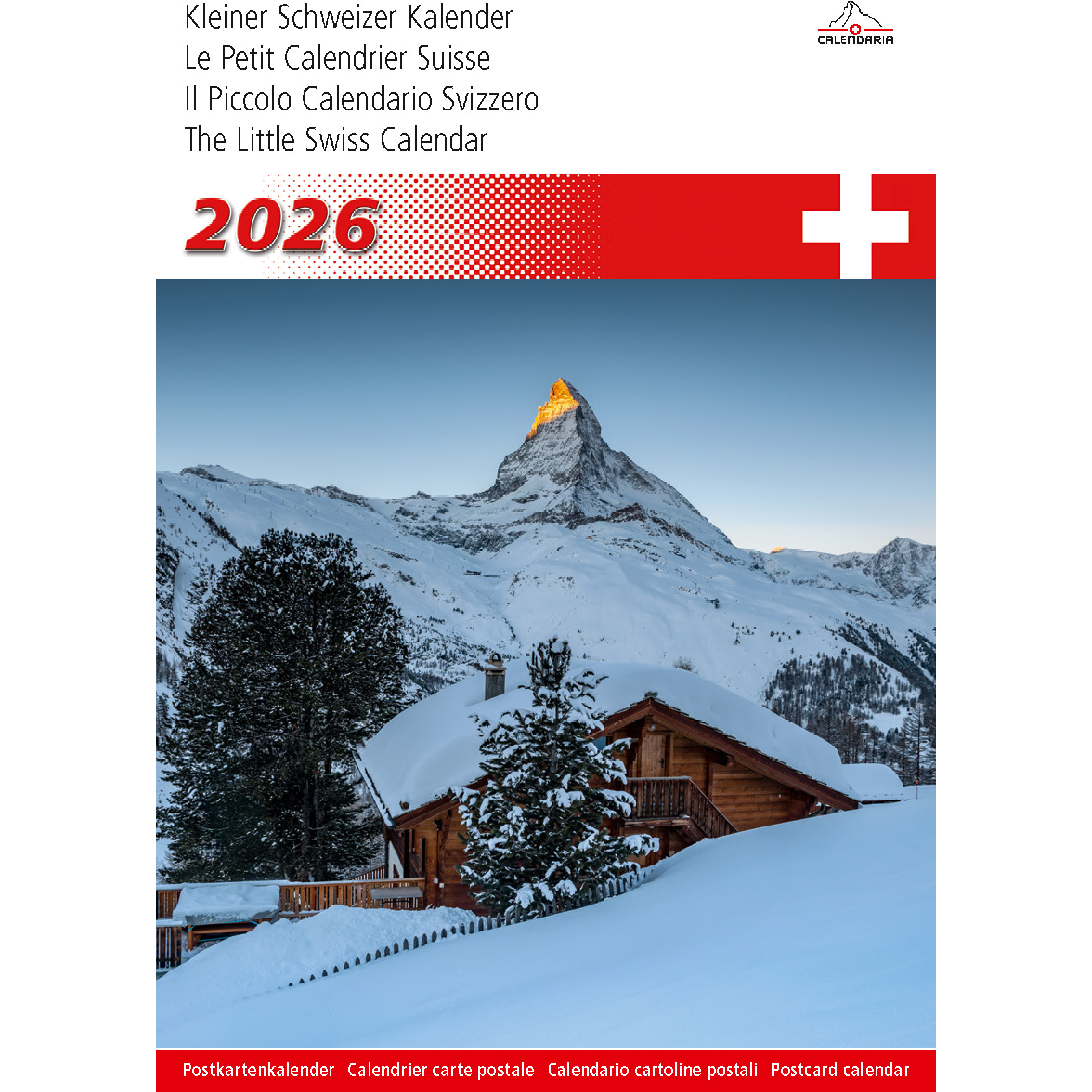 photo CALENDARIA Calendrier 2026 9783036205366 Schweiz klein ML 14.8x22cm
