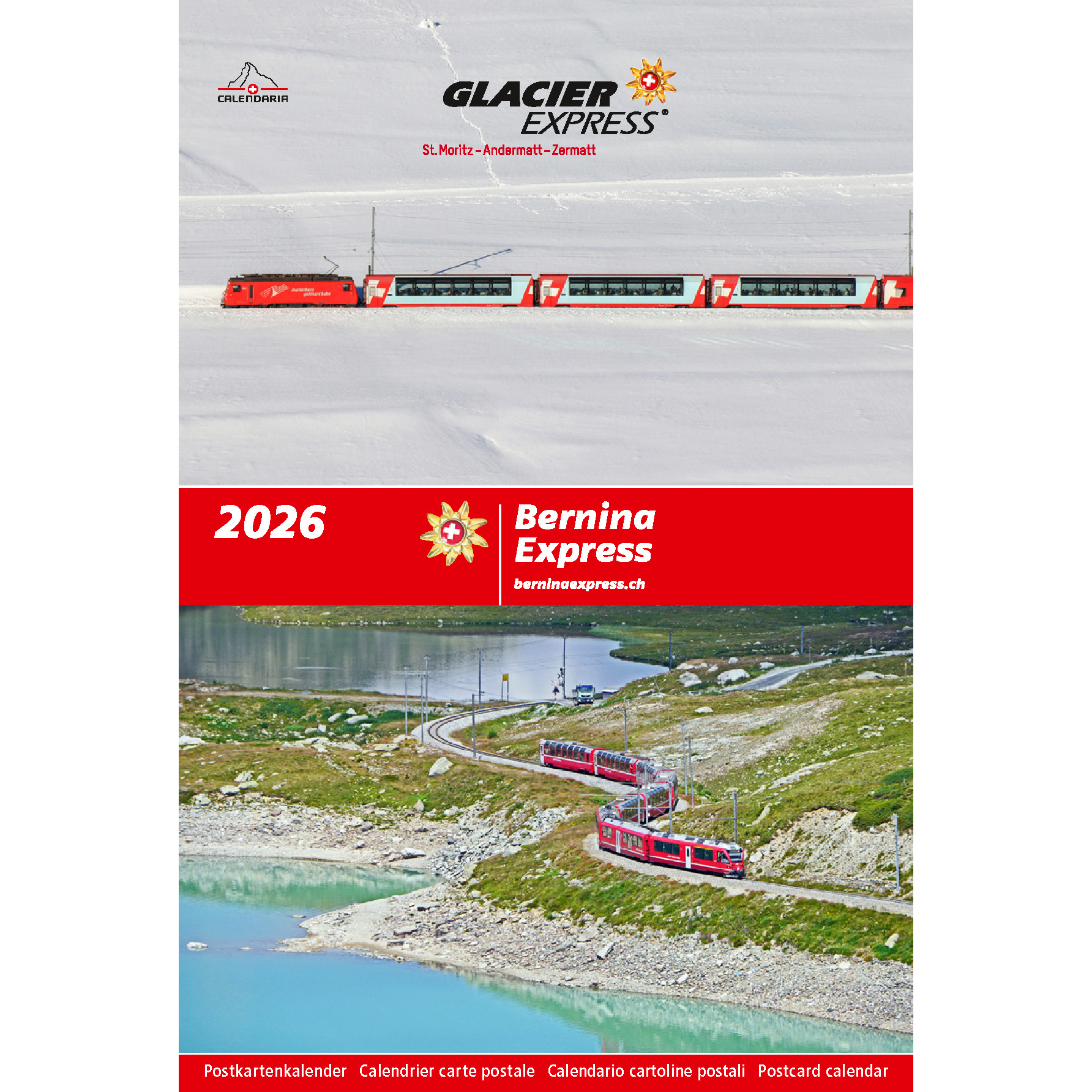 photo CALENDARIA Calendrier 2026 9783036205380 Bernina / Glacier ML 14.8x22cm