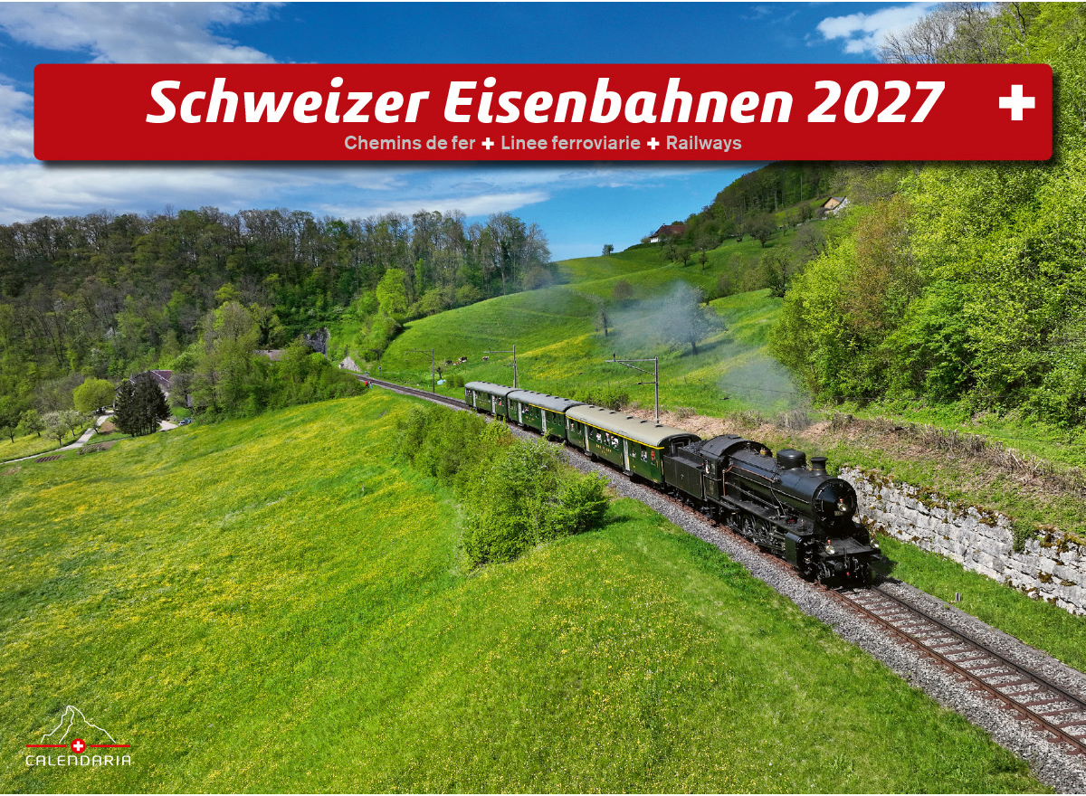 photo CALENDARIA Calendrier 2027 9783036206028 Eisenbahnen ML 31.5x23cm
