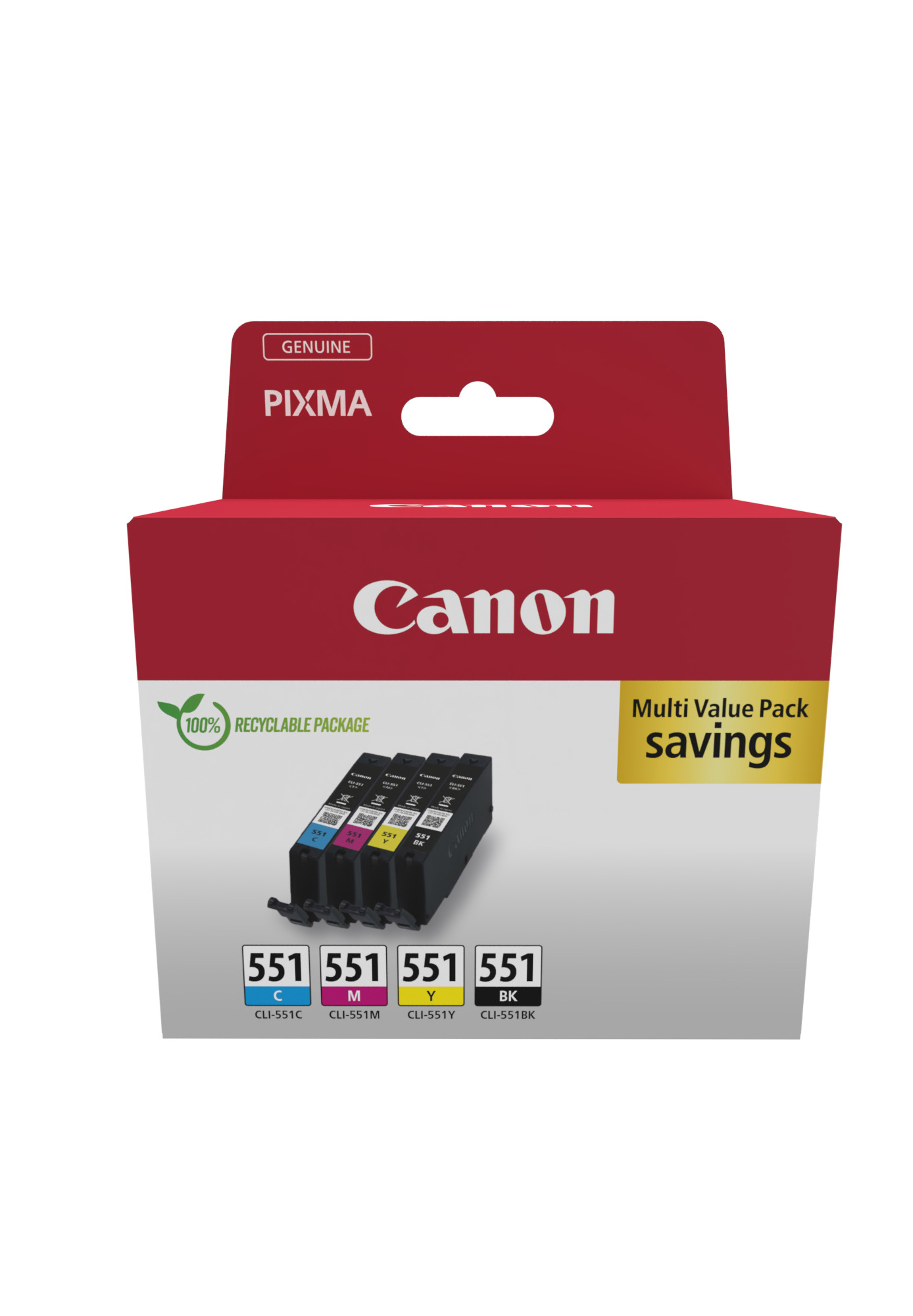CANON Multipack Tinte BKCMY CLI-551PA PIXMA MG5450 7ml<br>