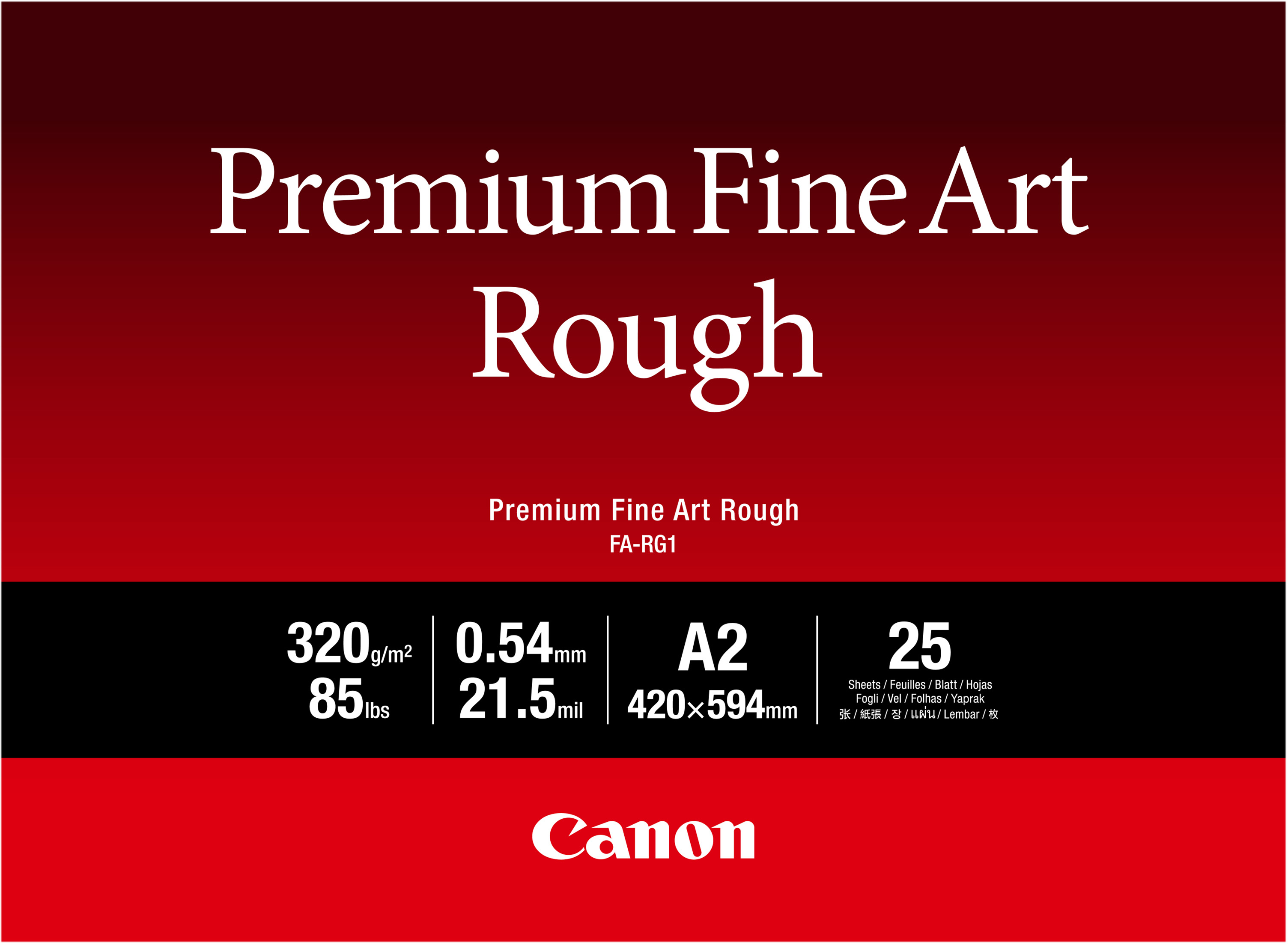 CANON Premium Paper 320g A2 FARG1A2 Fine Art Rough 25 feuilles