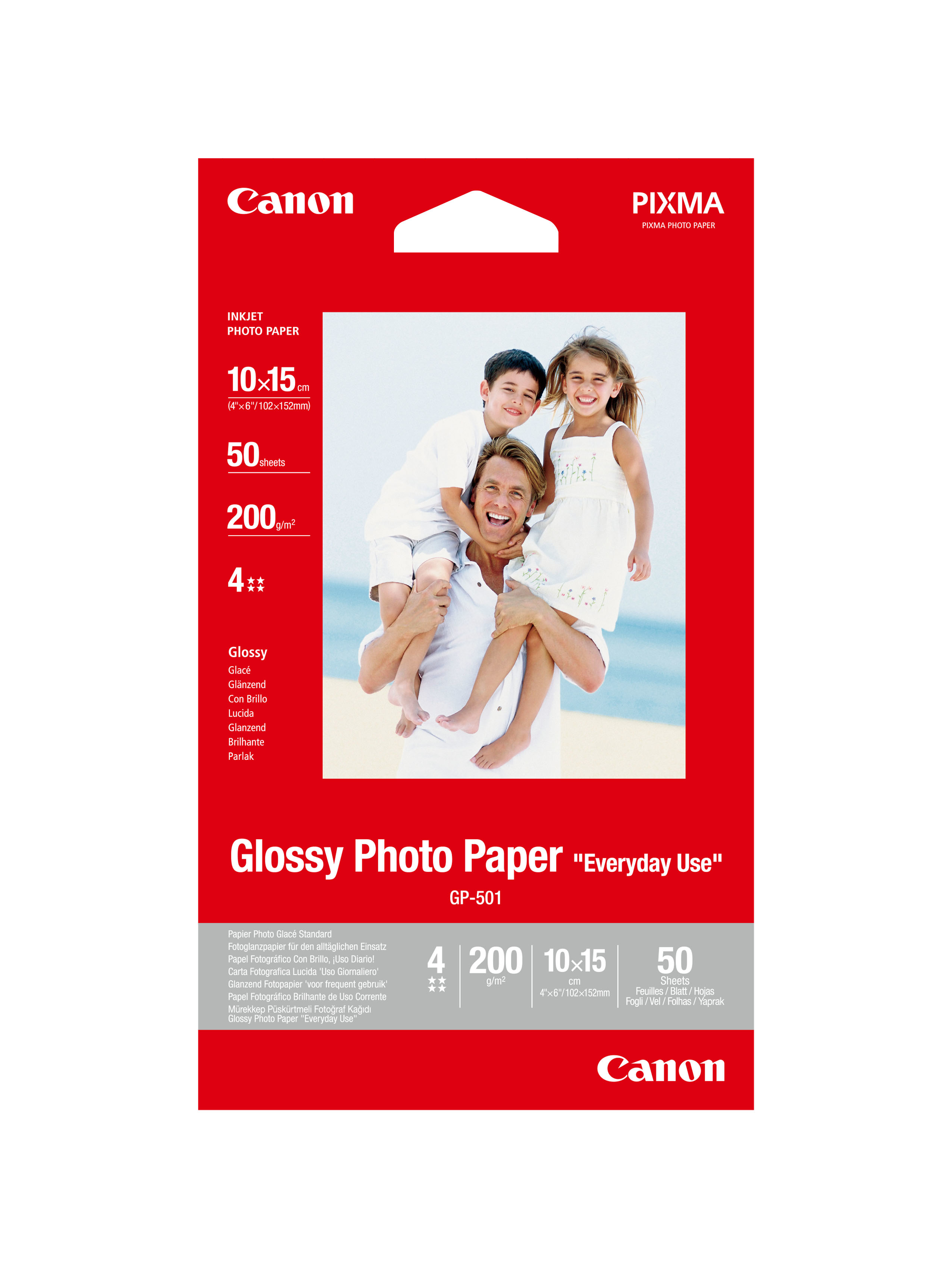 CANON Glossy Photo Paper 10x15cm GP5014x6 InkJet, Everyday 200g 50 fl.