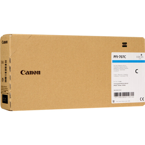 photo CANON Cartouche d'encre cyan PFI707C iPF 830/840 700ml