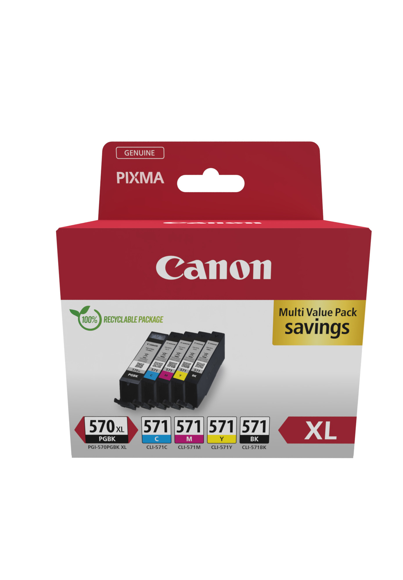 CANON Multipack Tinte PGBK/CMY/BK PGCL570/1 PIXMA MG5750 15/7ml<br>