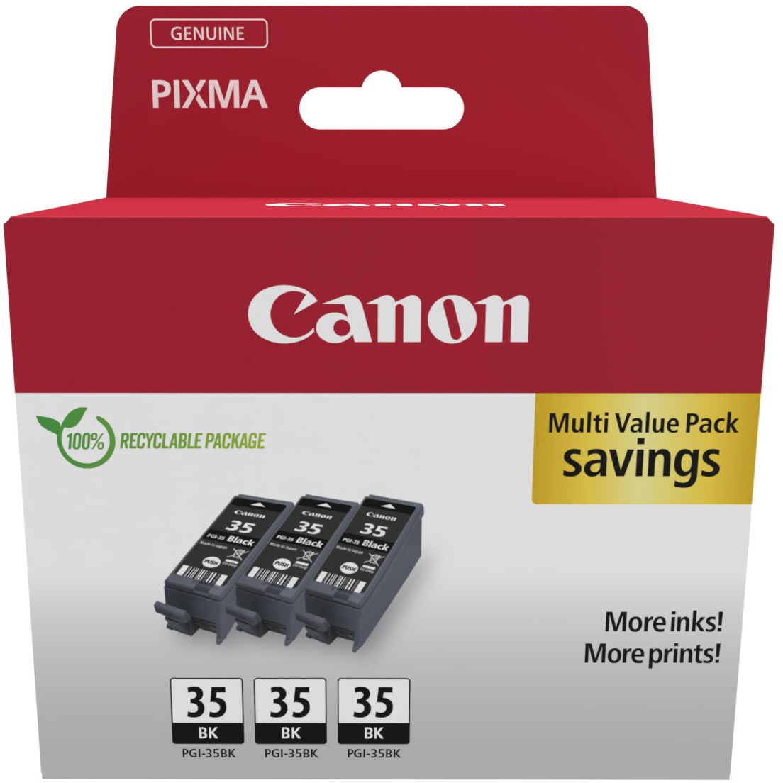 photo CANON Triple Pack encre noir PGI35BK PIXMA iP100 3x9.3ml