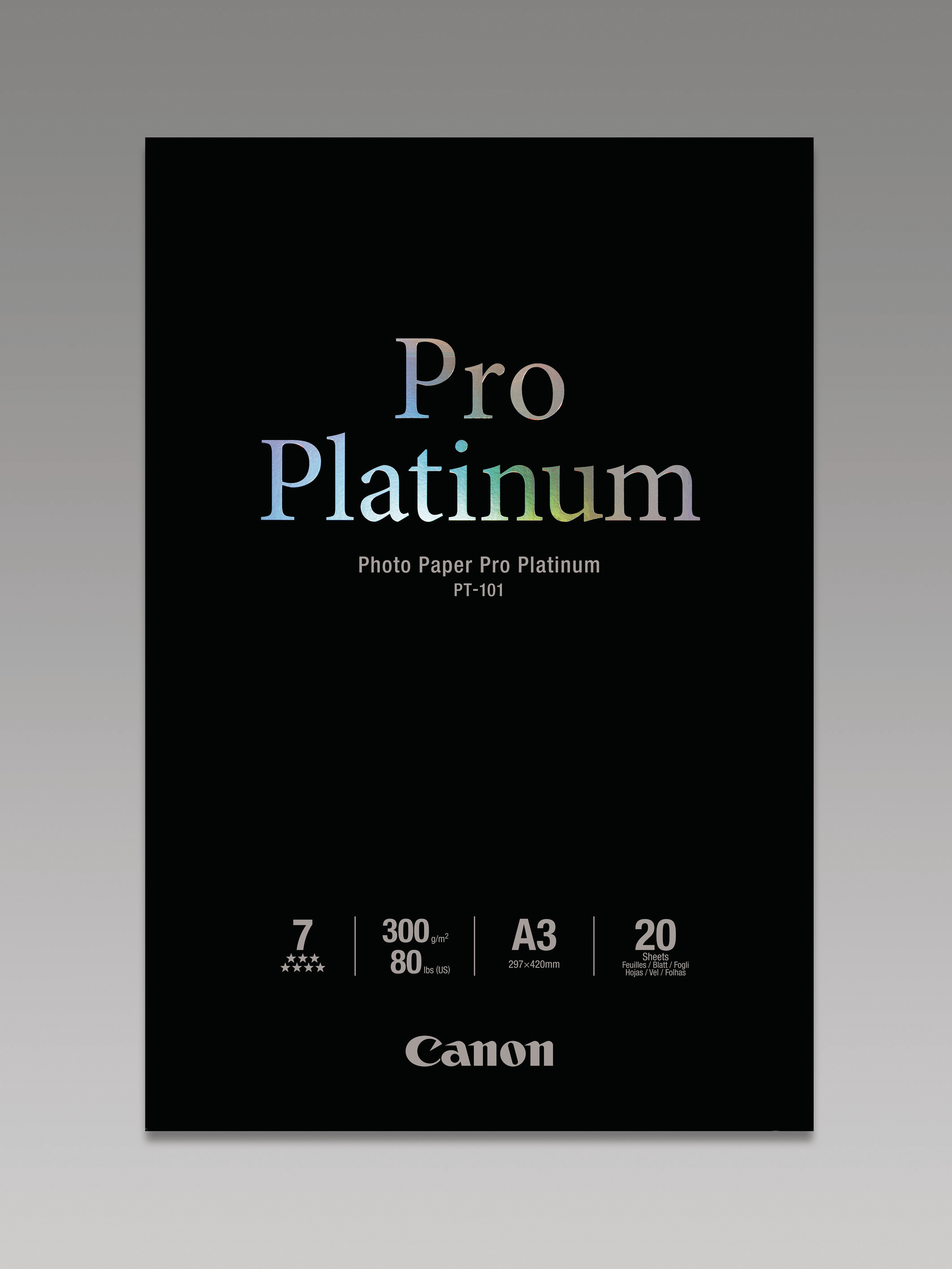 CANON Pro Platinum Photo Paper A3 PT101A3 InkJet glossy 300g 20 feuilles