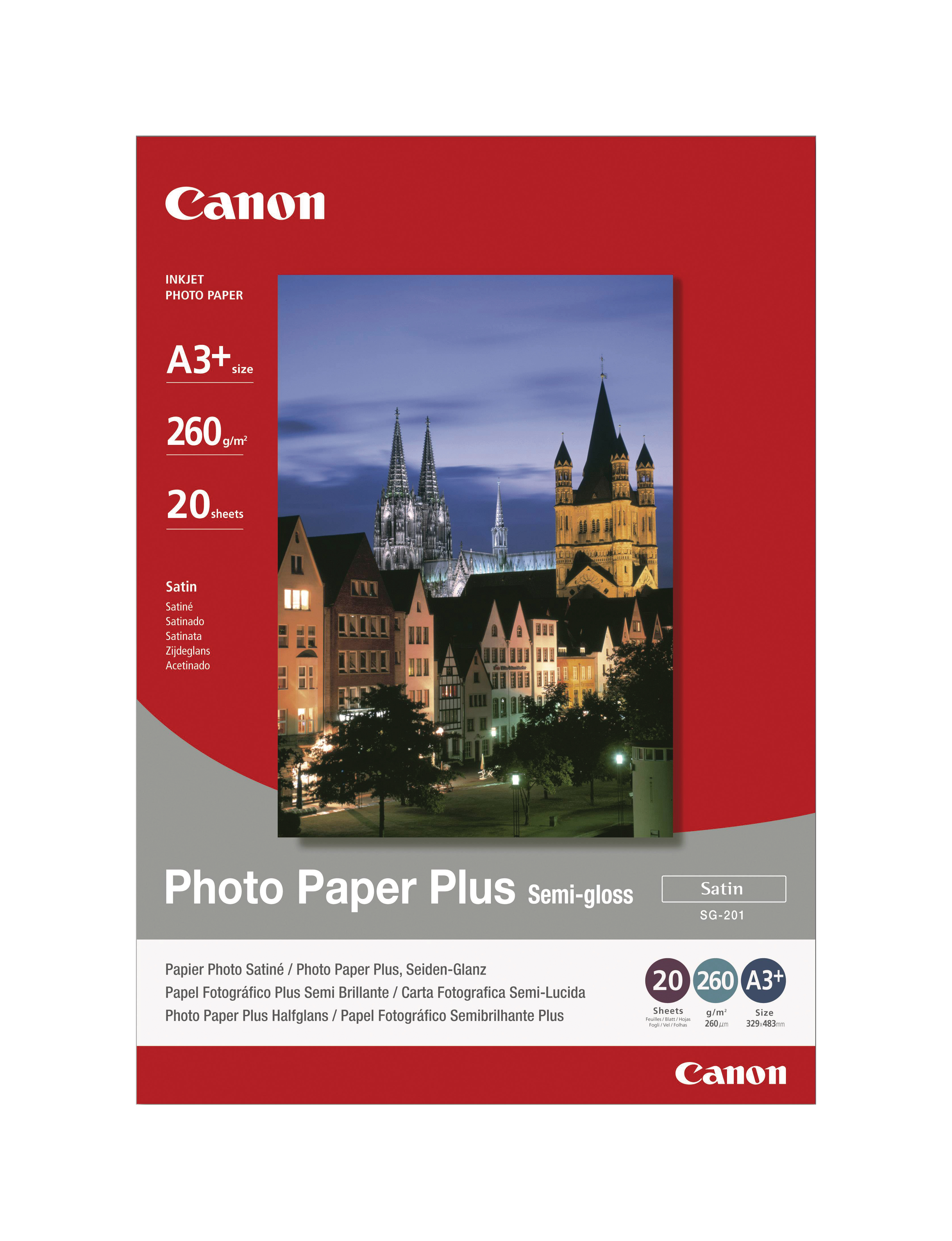 CANON Photo Paper Semi-gloss A3+ SG201A3+ PIXMA, 260G 20 flles PIXMA, 260G 20 flles