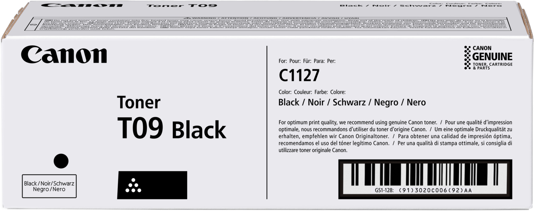 photo CANON Toner noire T09-BK I-SENSYS X C 1127 7600 p.