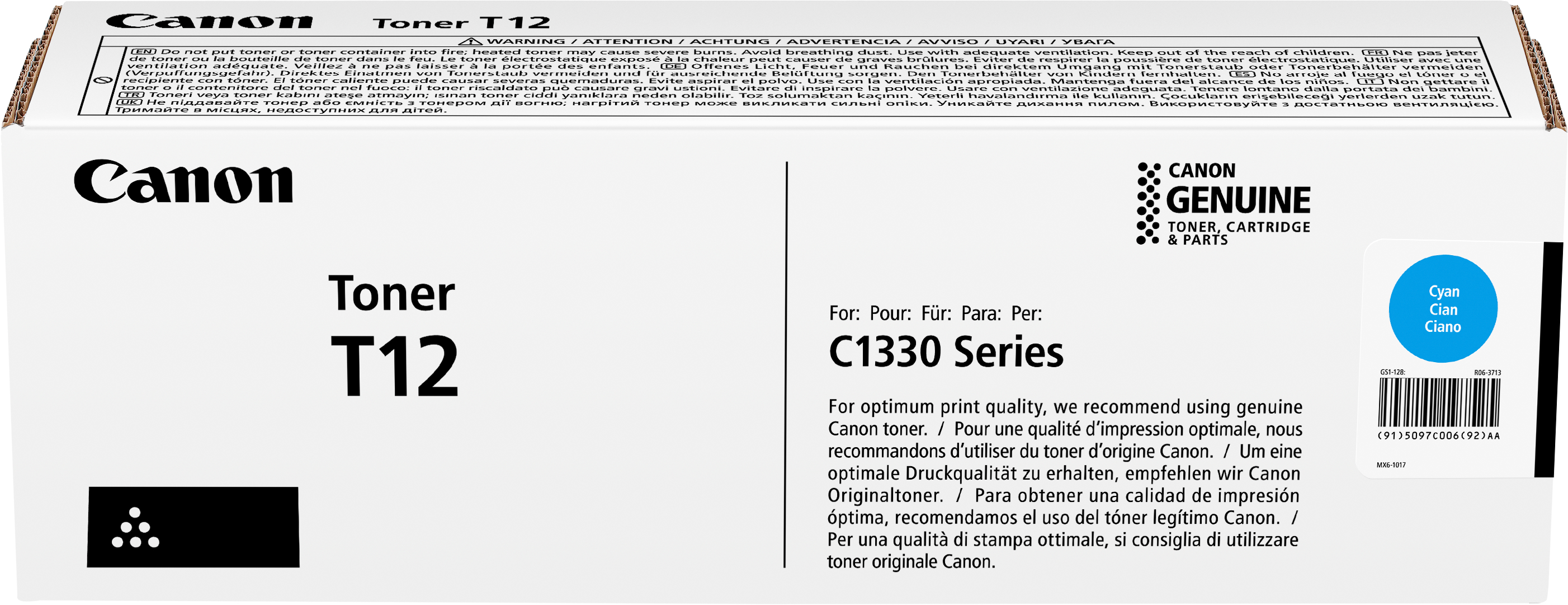 photo CANON Toner cyan T12-C i-SENSYS X C1333i 5'300 p.