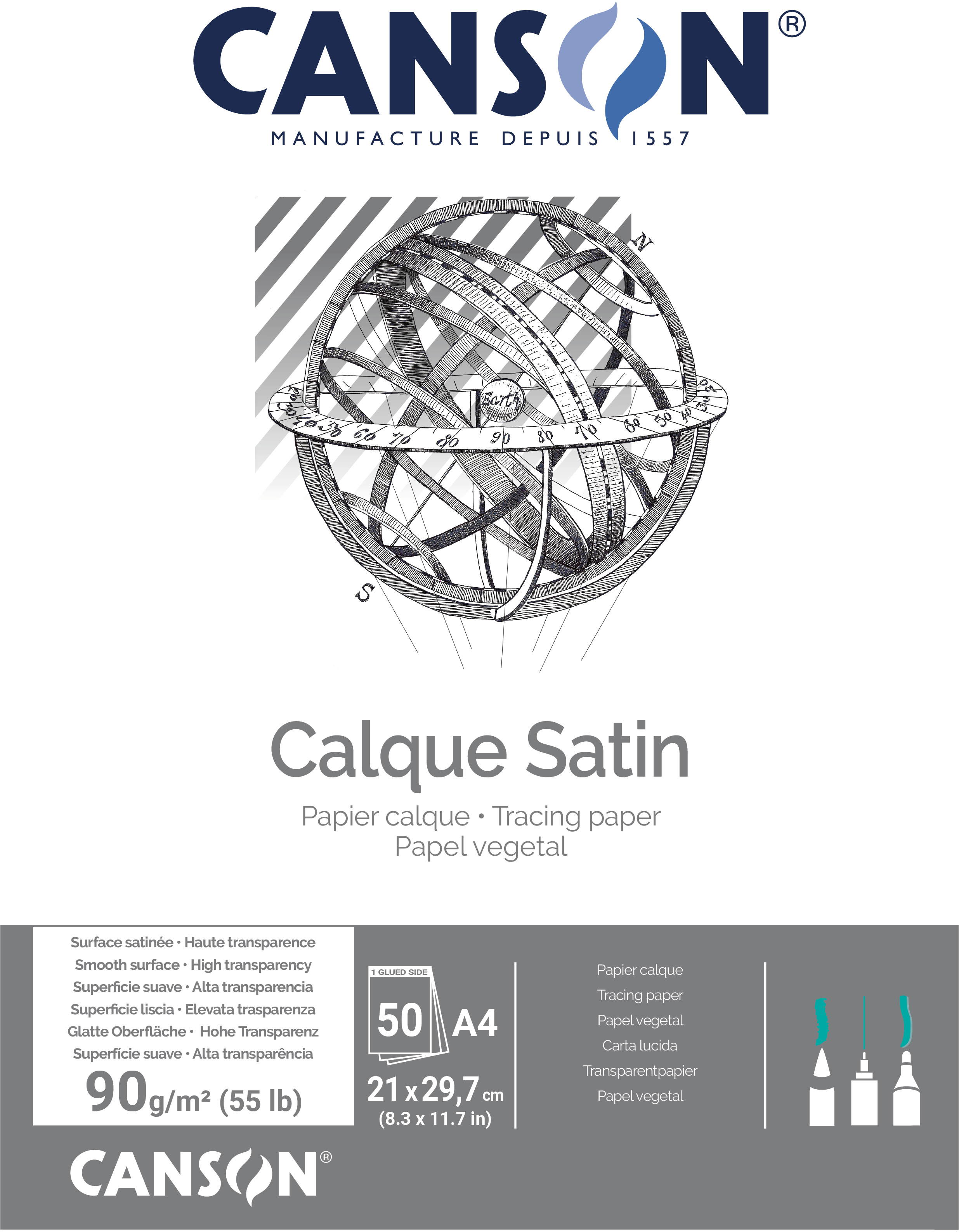 CANSON Transparentpapier A4 200757201 90/95g 50 Blatt