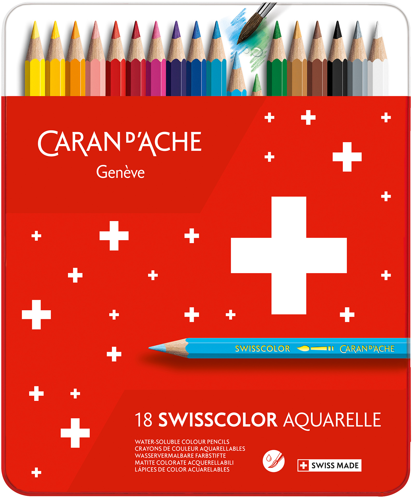 CARAN D'ACHE Crayon Swisscolor 1285.718 assortis 18 pcs.