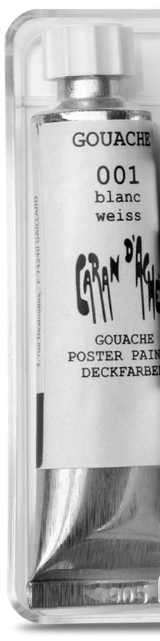CARAN D'ACHE Couleur opaque Gouache 10ml 2001.001 Blanc opaque