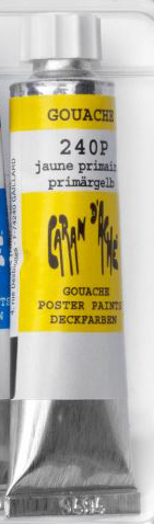 CARAN D'ACHE Couleur opaque Gouache 10ml 2003.240 yellow tube yellow tube