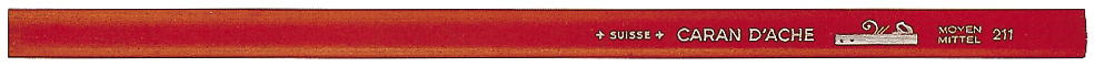 CARAN D`ACHE Zimmermann-Bleistift oval 25cm mittel rot lackiert<br>