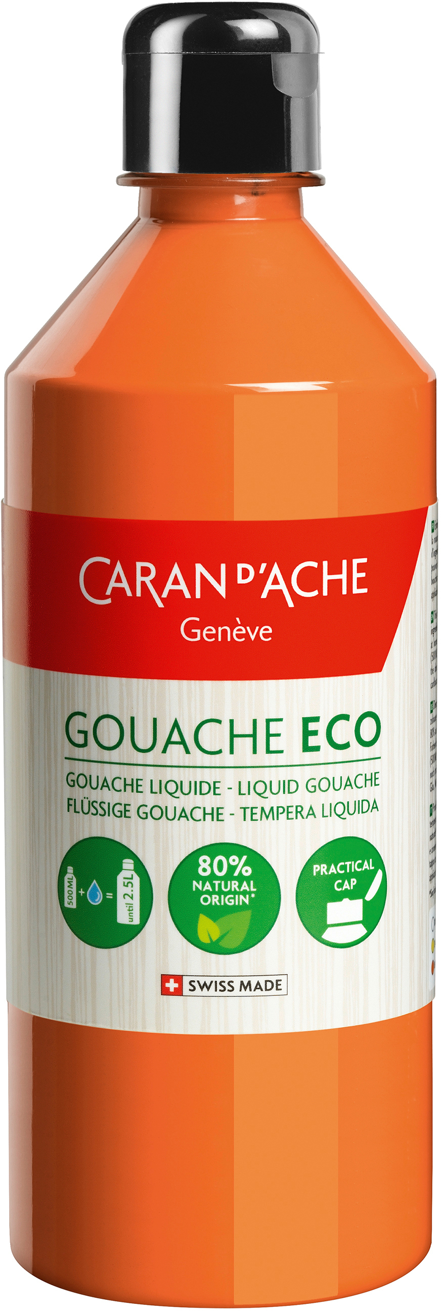 CARAN D'ACHE Couleur opaq.Gouache Eco 500ml 2370.030 orange liquide