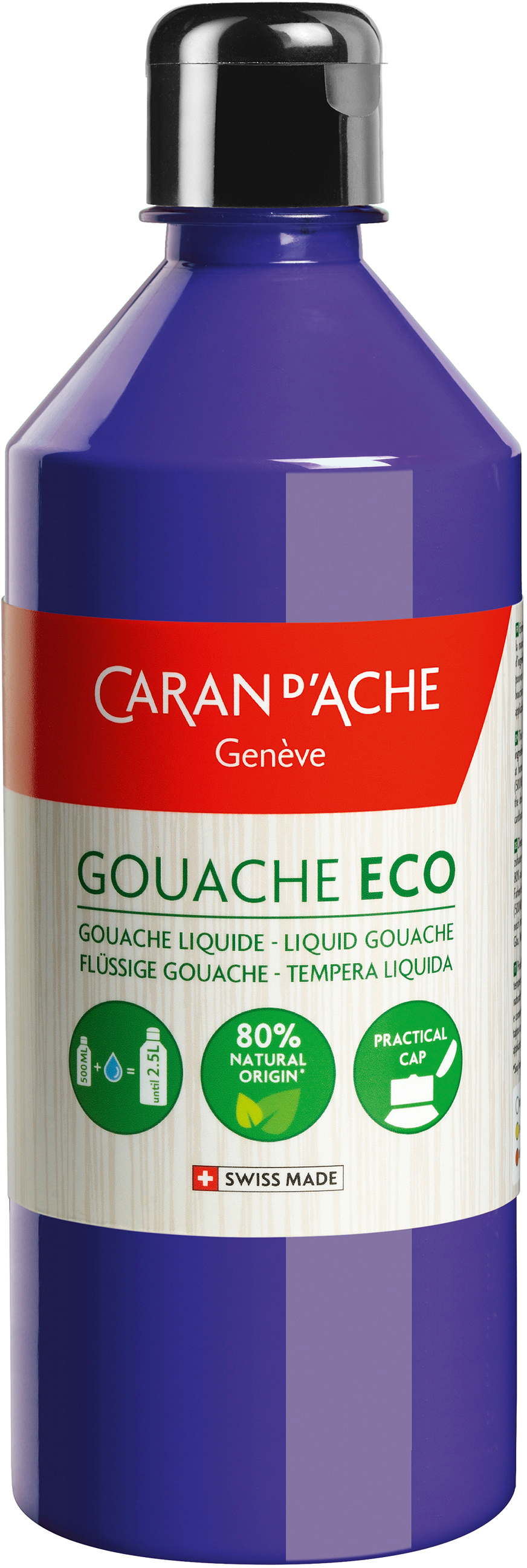 CARAN D'ACHE Couleur opaq.Gouache Eco 500ml 2370.120 violett liquide