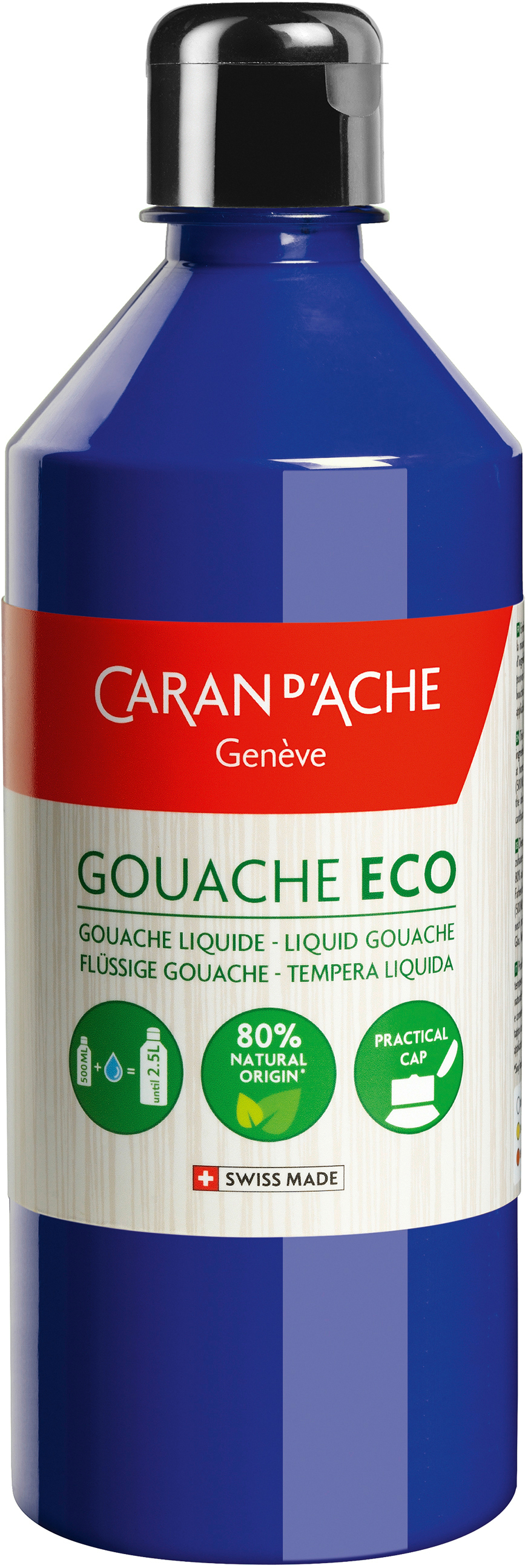 CARAN D'ACHE Couleur opaq.Gouache Eco 500ml 2370.140 marine liquide marine liquide