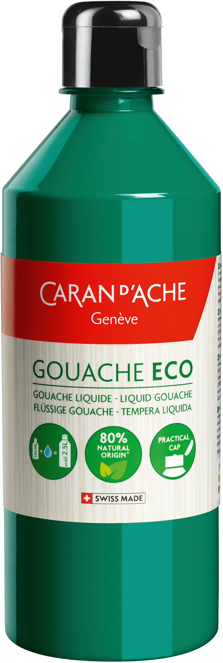 CARAN D'ACHE Couleur opaq.Gouache Eco 500ml 2370.210 smaragd liquide