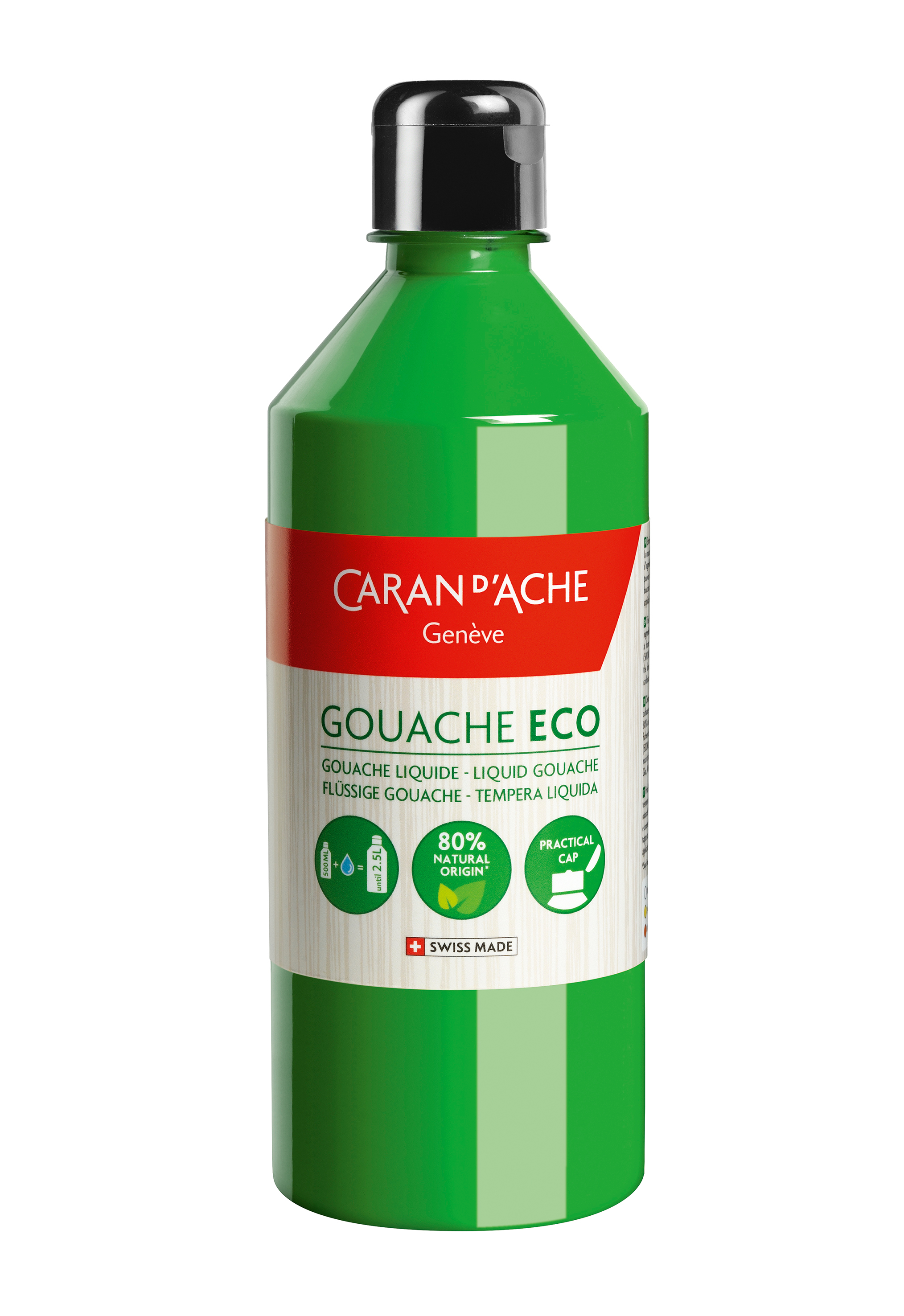 CARAN D'ACHE Couleur opaq.Gouache Eco 500ml 2371.230 vert-jaune fluo liquide