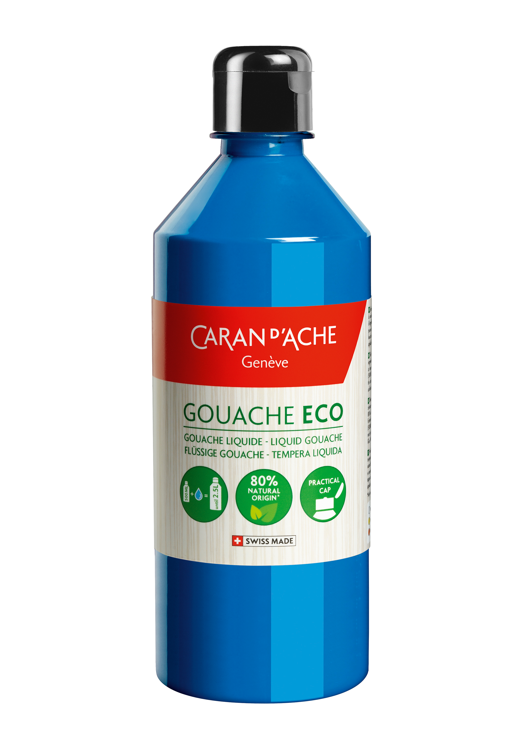 CARAN D'ACHE Couleur opaq.Gouache Eco 500ml 2373.170 cyan liquide cyan liquide