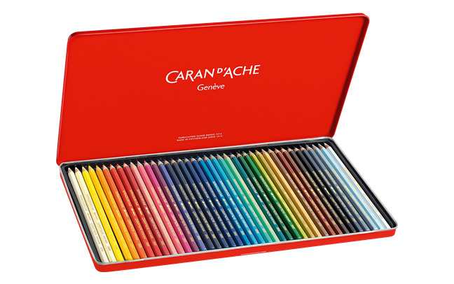 CARAN D'ACHE Crayon coul. Supracolor 3,8mm 3888.340 ass. boite mét. 40 piece