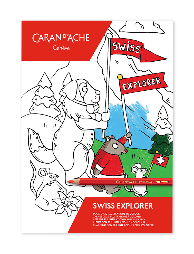 CARAN D'ACHE Swiss Explorer 454.702 Livre de coloriage FSC Livre de coloriage FSC