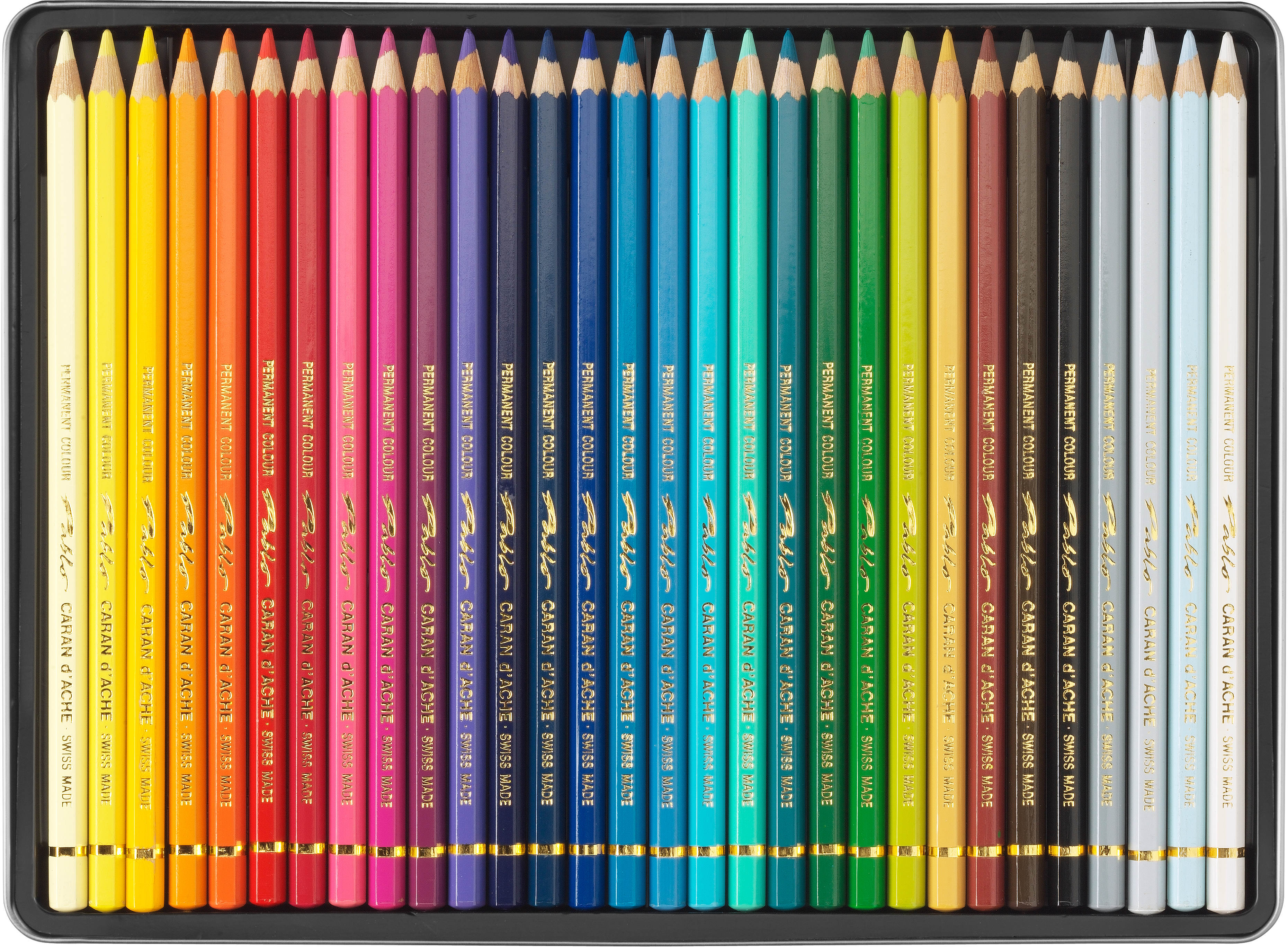 CARAN D'ACHE Crayon de couleur Pablo 666.330 30 couleurs