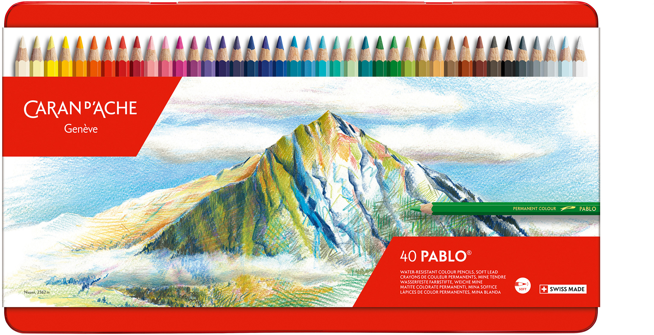 CARAN D'ACHE Crayon de couleur Pablo 666.340 ass. 40 pcs.