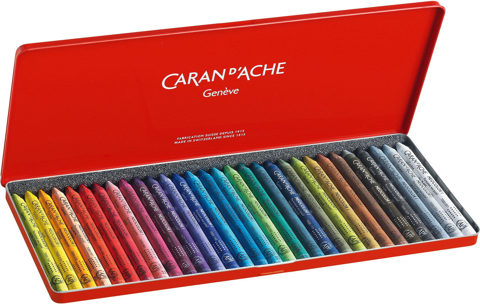 CARAN D'ACHE Crayons de cire Neocolor 1 7000.330 30 couleurs box métal
