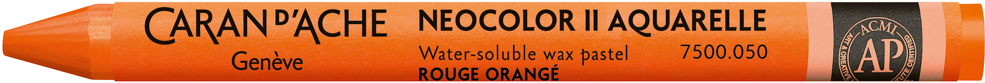 CARAN D'ACHE Crayons de cire Neocolor II 7500.050 rouge-orange rouge-orange